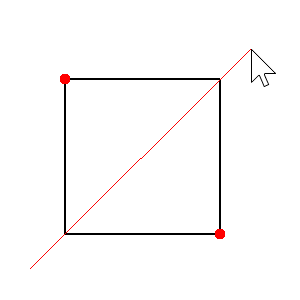 点と点の中心線
