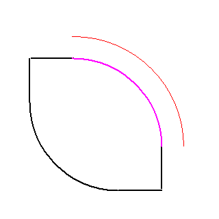 円弧の複線画像
