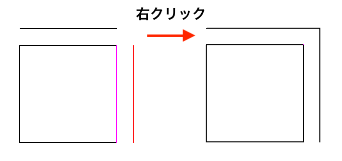 前回の複線と連結の画像　線と線